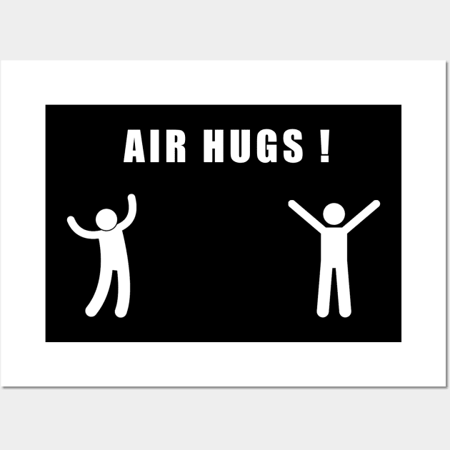 Social distancing - funny air hugs Wall Art by Flipodesigner